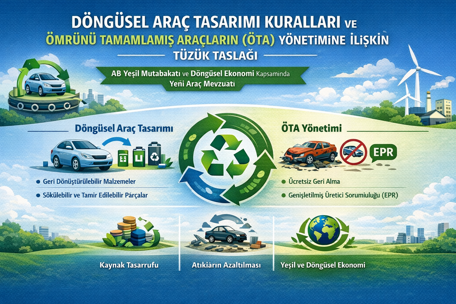 Döngüsel Araç Tasarımı Kuralları ve Ömrünü Tamamlamış Araçların (ÖTA) Yönetimine İlişkin Tüzük Taslağı