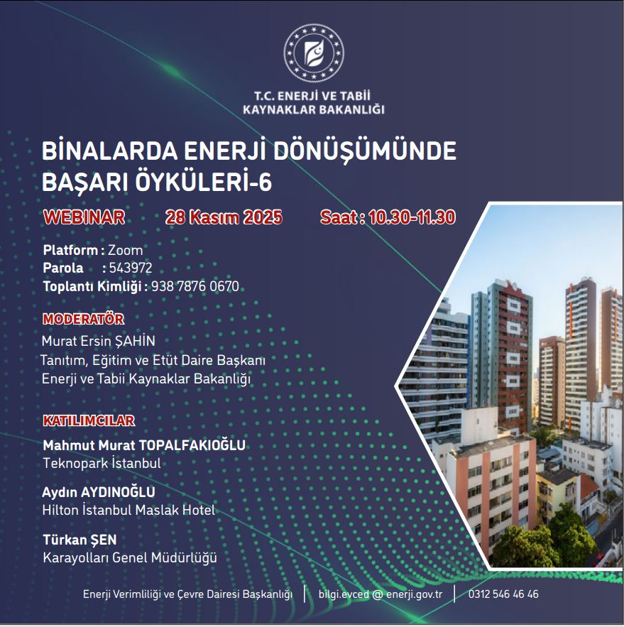Enerji Verimliliği Webinar Duyurusu