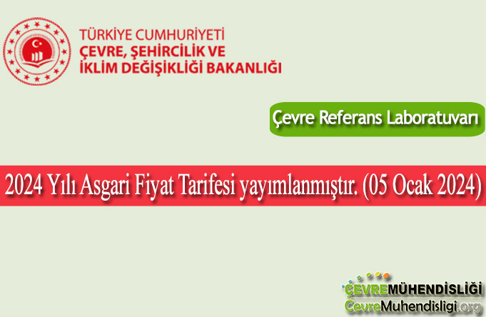 YETKİLİ ÖLÇÜM VE ANALİZ LABORATUVARLARI 2024 YILI ASGARİ FİYAT TARİFESİ HK.