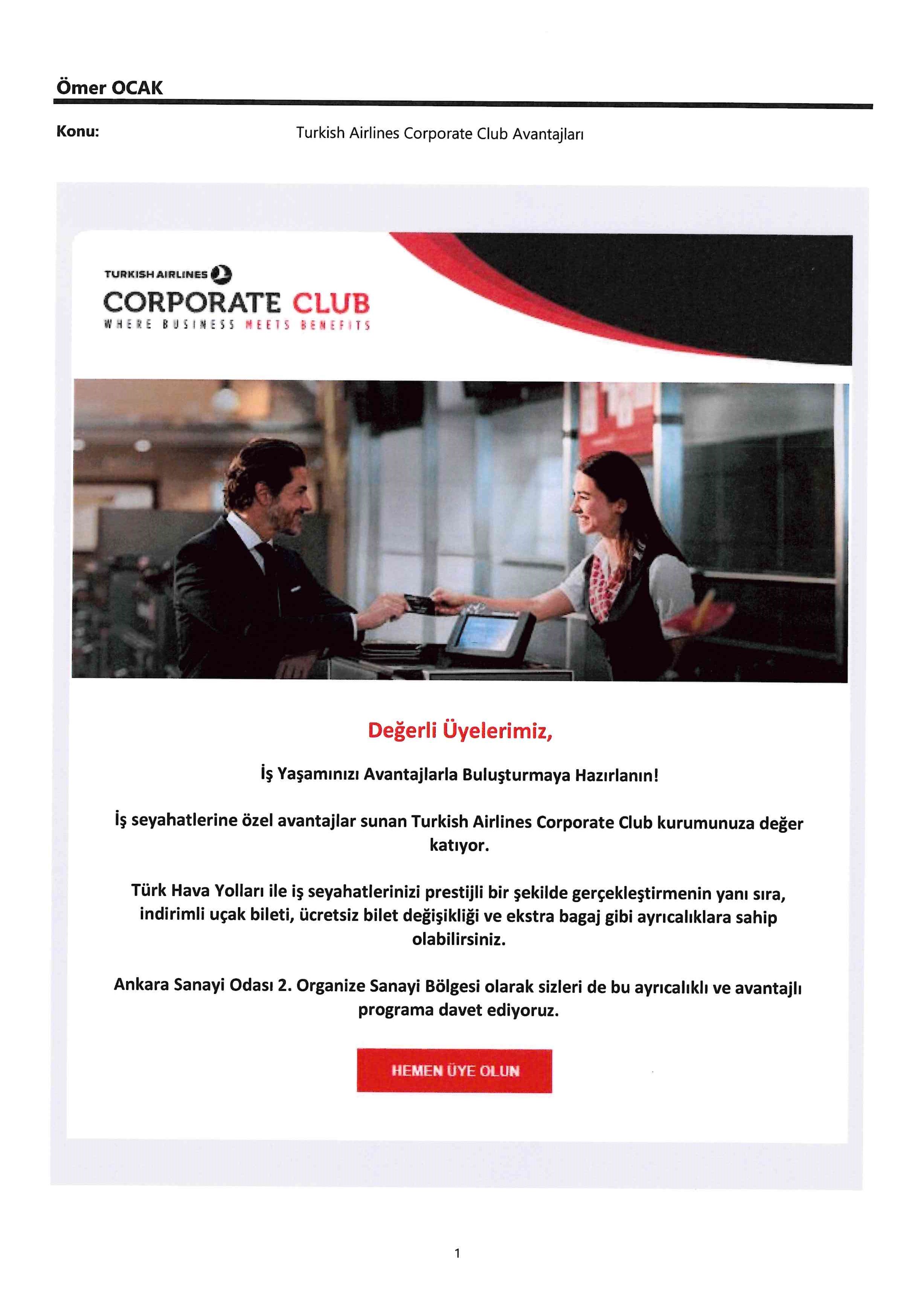 THY CORPORATE CLUB TANITIMI