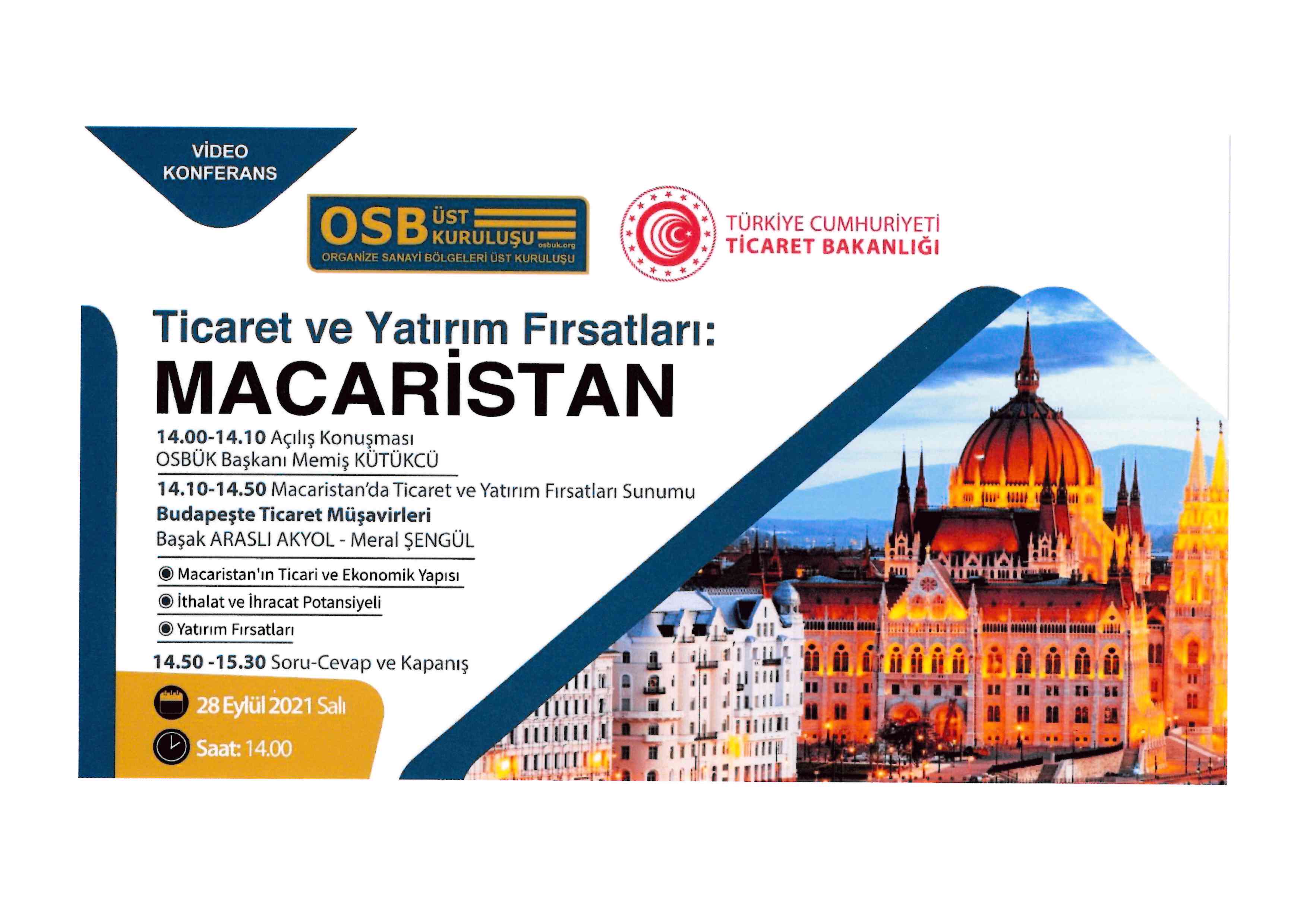 TİCARET VE YATIRIM FIRSATLARI MACARİSTAN TOPLANTISI